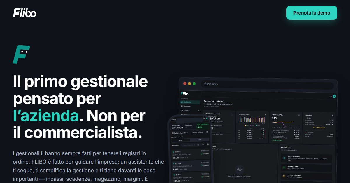 FLIBO — Il gestionale pensato per l’azienda, non per il commercialista